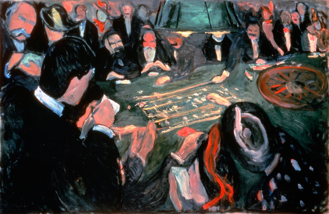 La mesa de ruleta en Monte Carlo, 1903 de Edvard Munch