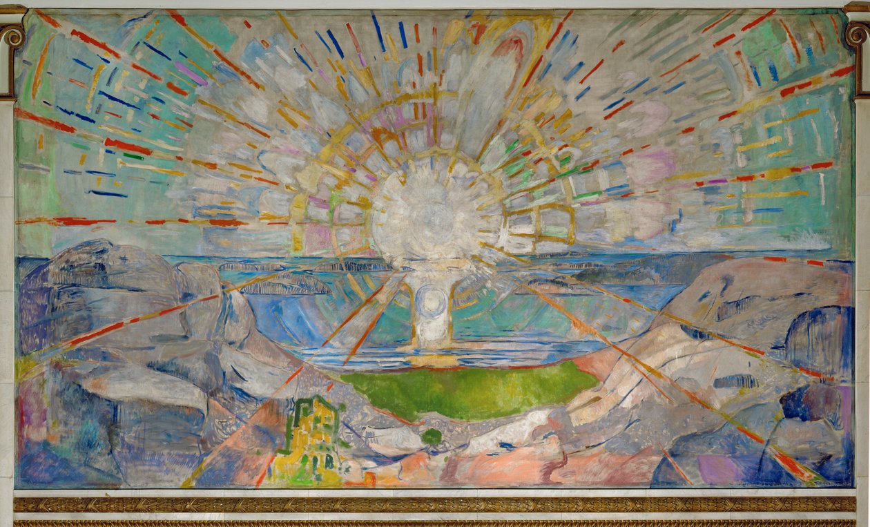 El Sol (fresco) de Edvard Munch