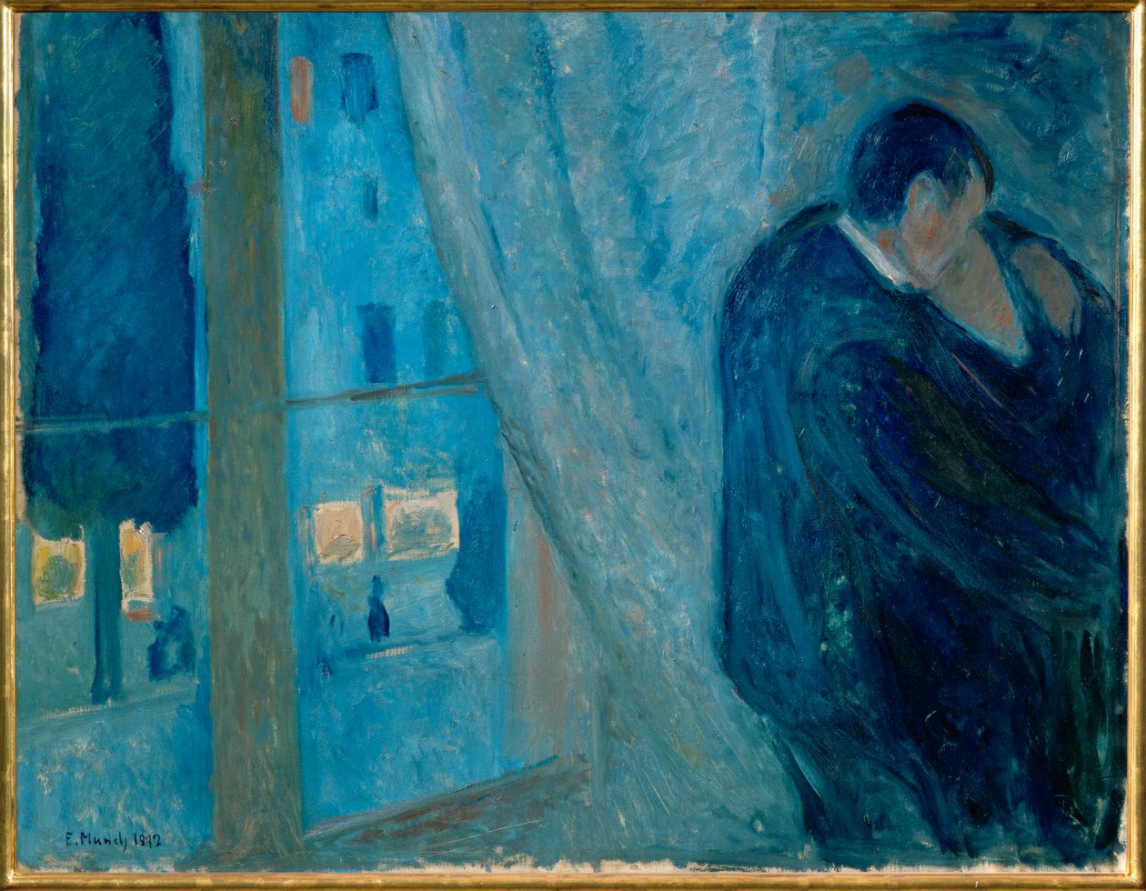 El beso (óleo sobre lienzo) de Edvard Munch