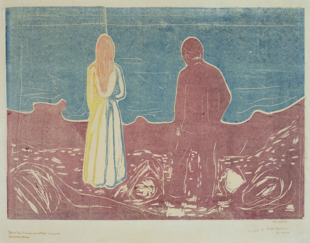 Dos personas, 1899 (Los solitarios) de Edvard Munch