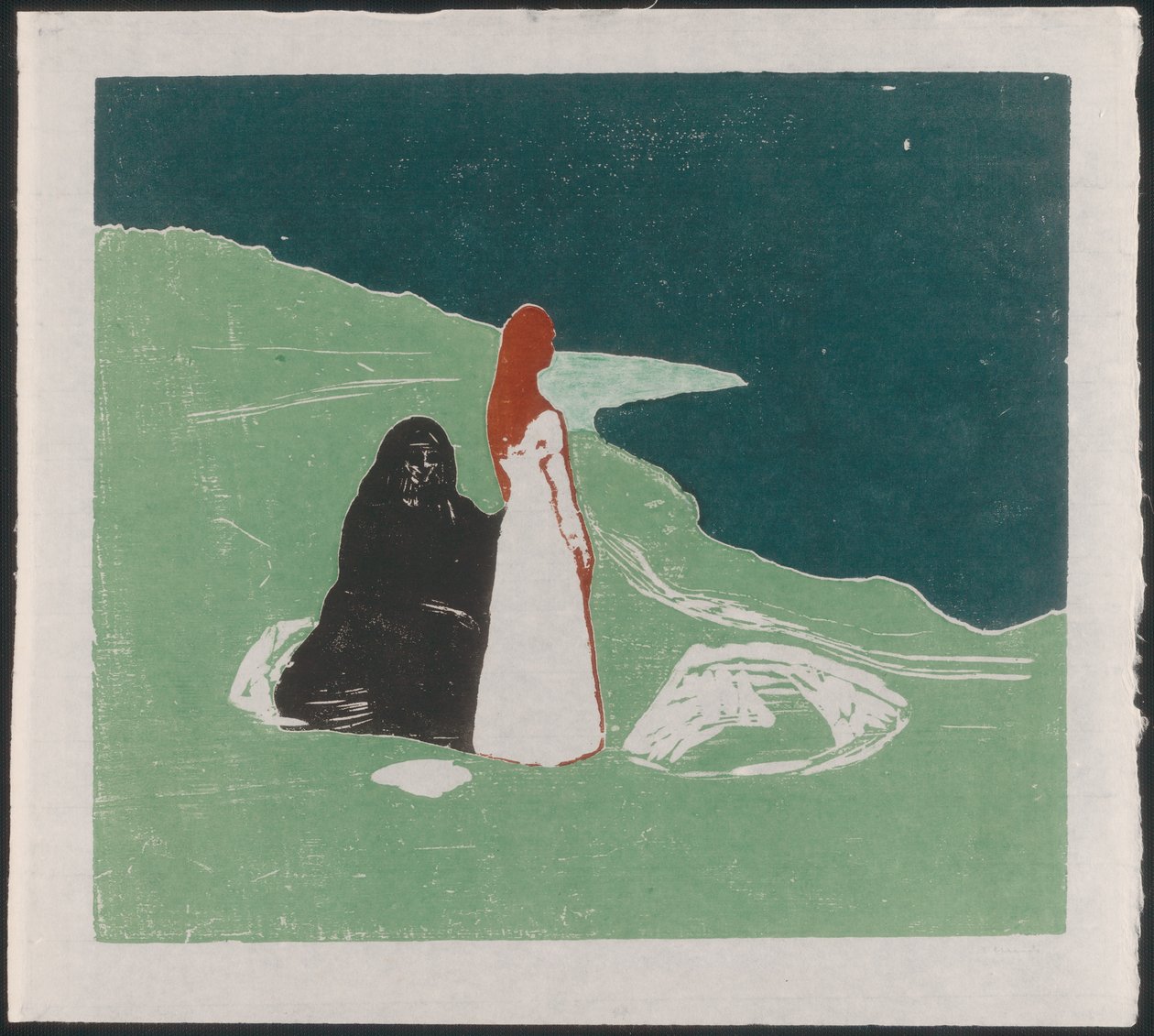 Dos mujeres en la orilla de Edvard Munch