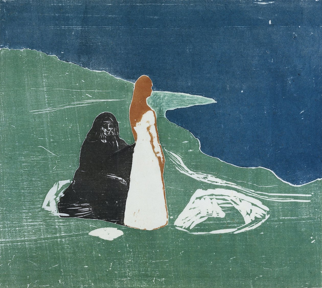 Dos mujeres en una playa, 1898 de Edvard Munch