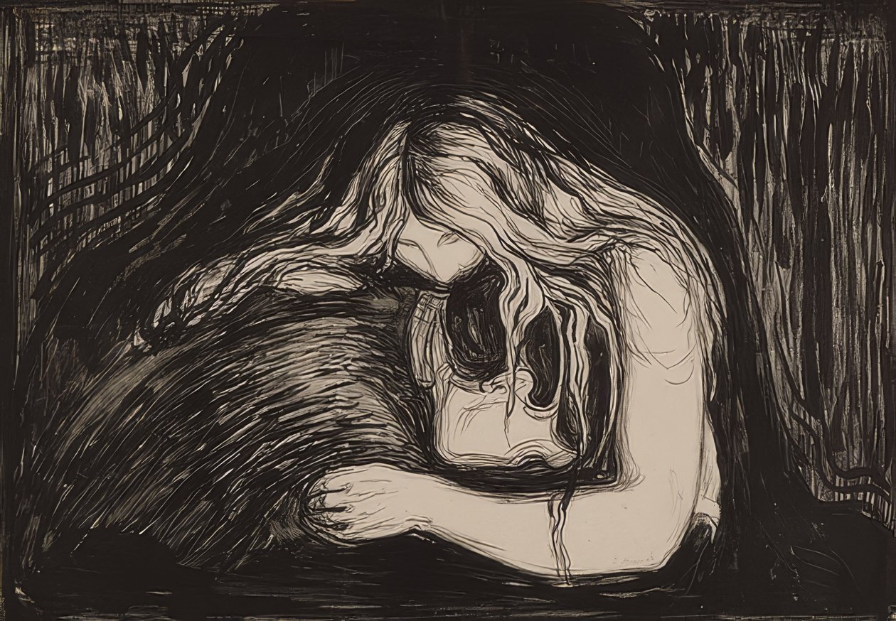 Vampiro II. 1895/1902 de Edvard Munch