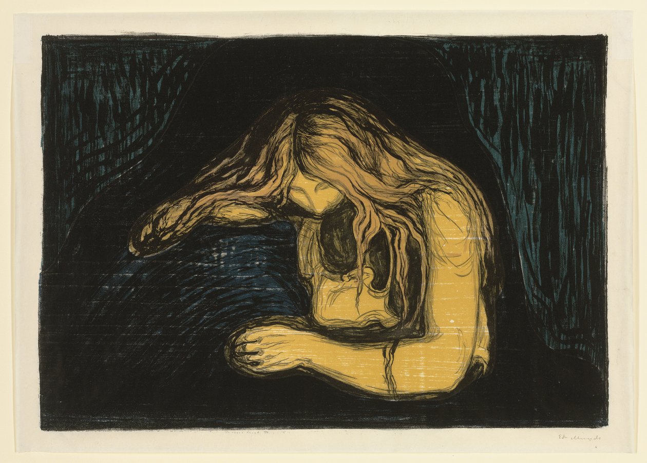 Vampiro II, c. 1895-1902 de Edvard Munch