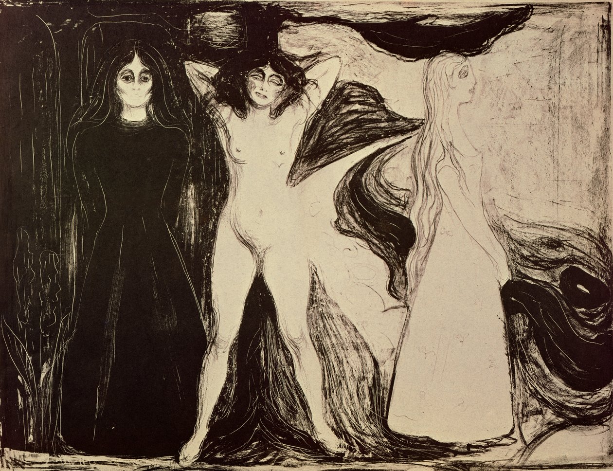 La mujer en tres etapas de Edvard Munch