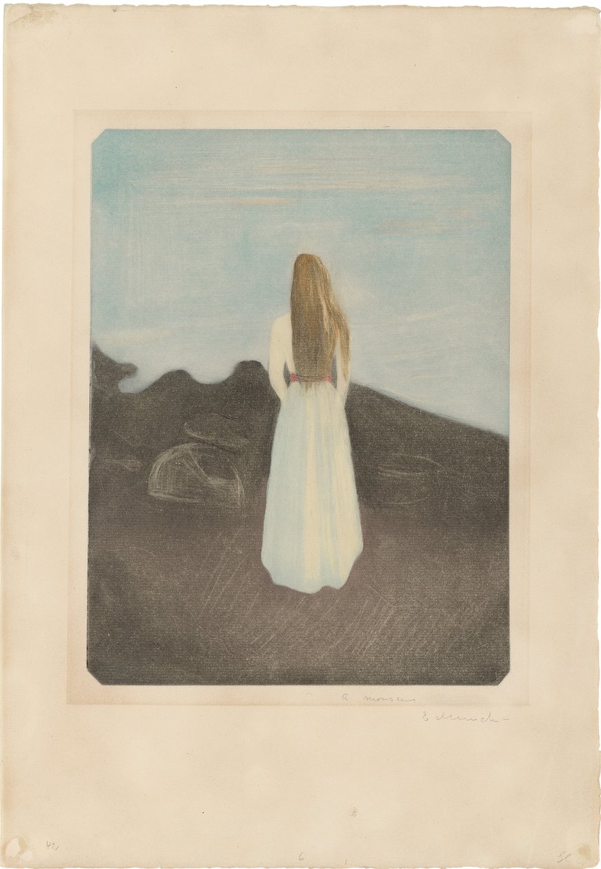 Joven Mujer en la Playa de Edvard Munch