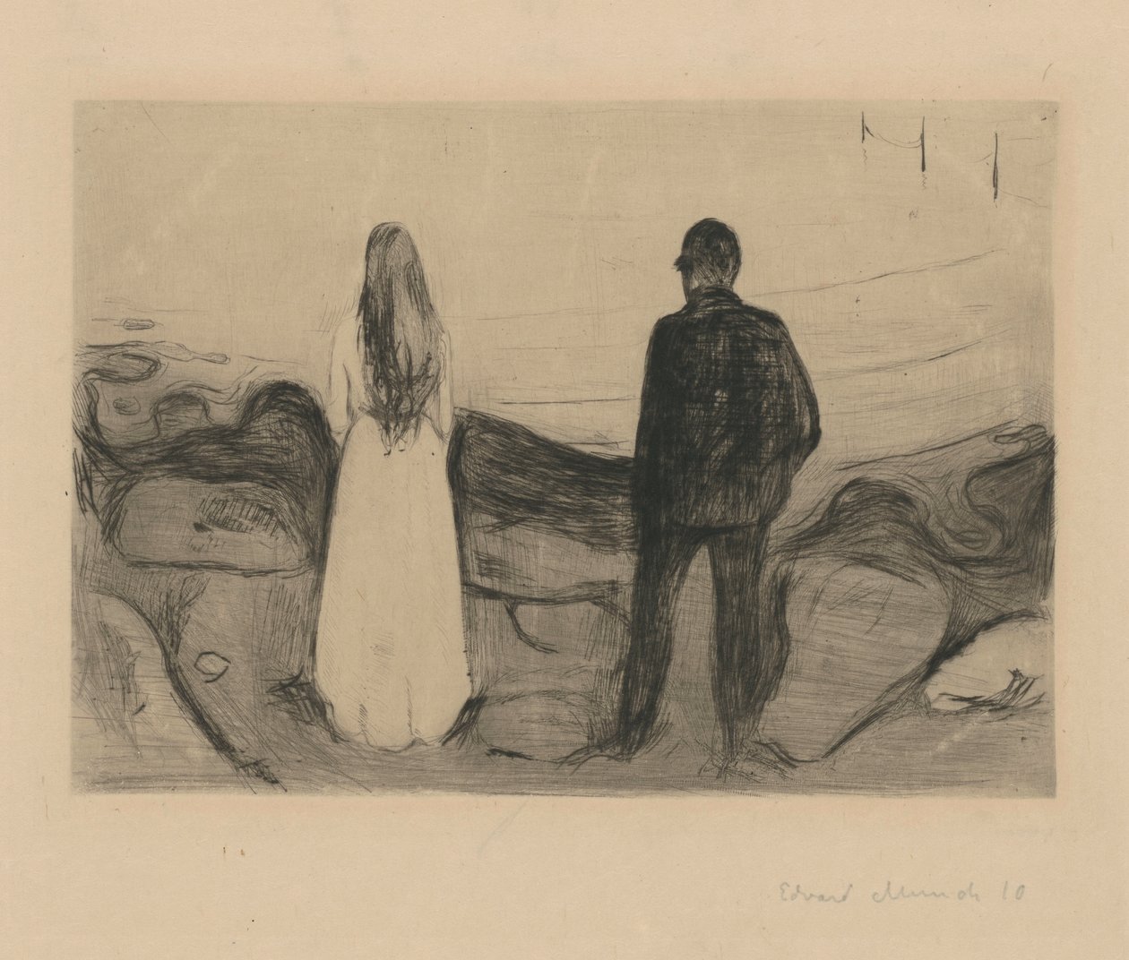Dos personas (Los solitarios) de Edvard Munch