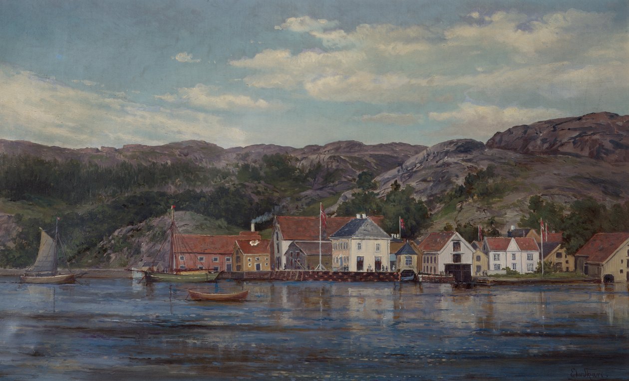 El río en Flekkefjord de Edvard Skari