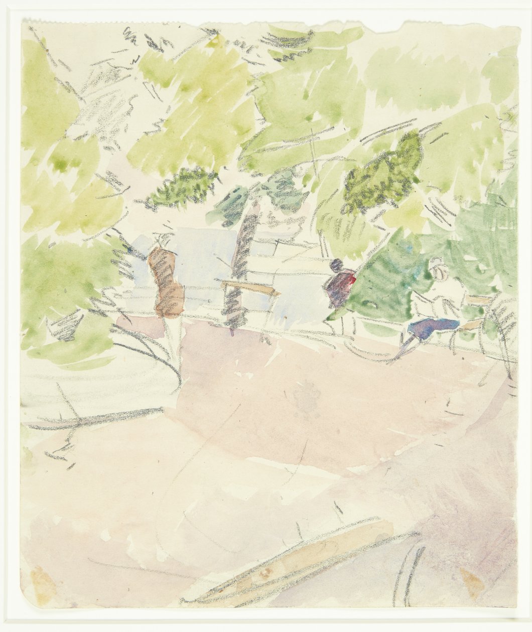 Estudio de color para la pintura de Langelinie de Edvard Weie
