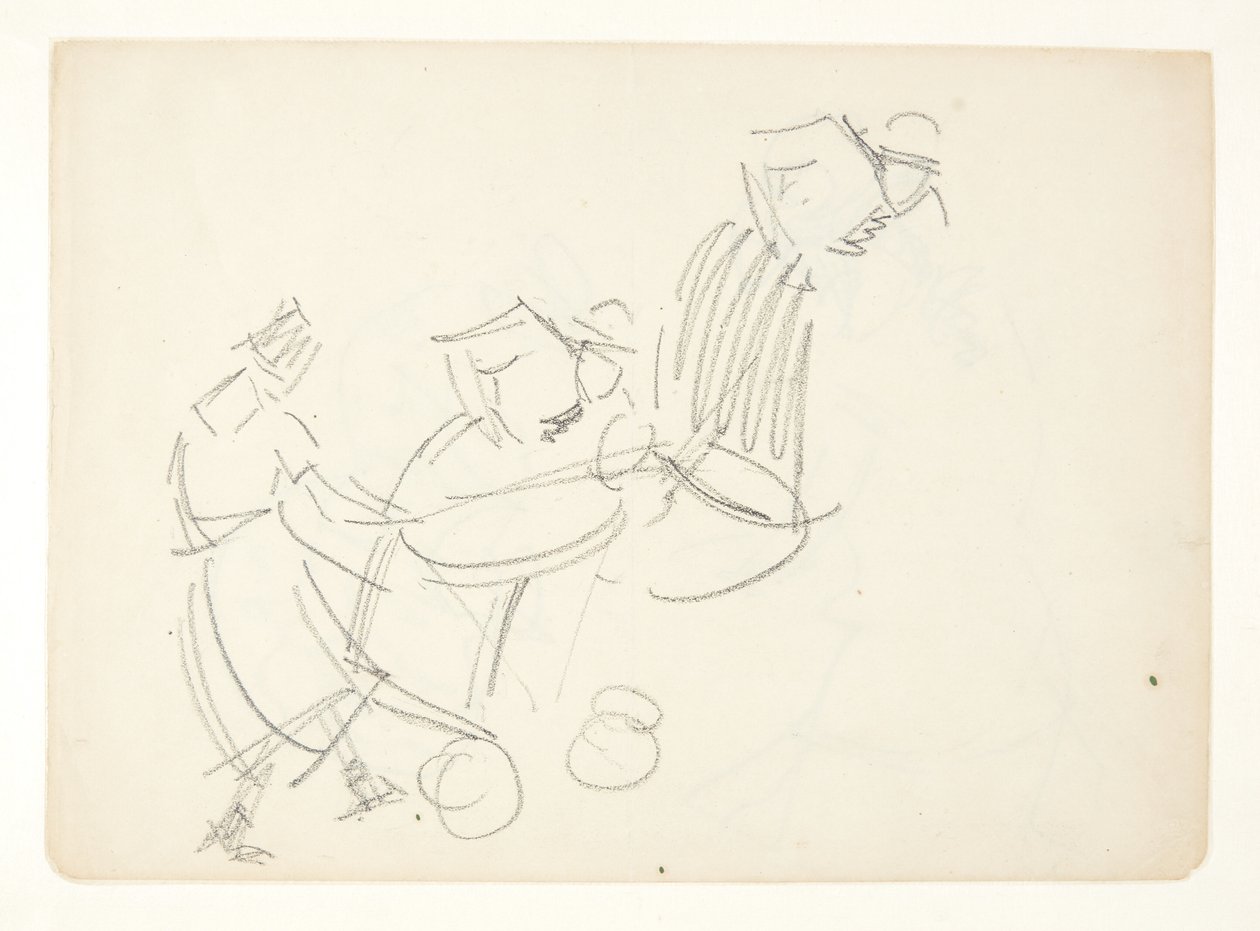 Estudio de figura para la imagen de Langelinie de Edvard Weie