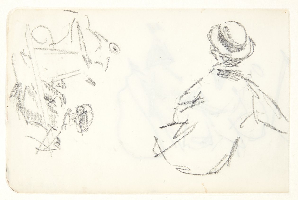 Estudios de figuras para la imagen de Langelinie de Edvard Weie