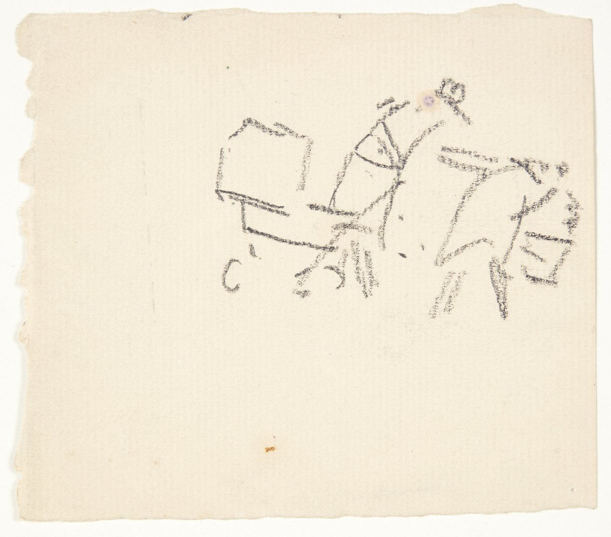 Estudios de figuras para la imagen de Langelinje de Edvard Weie