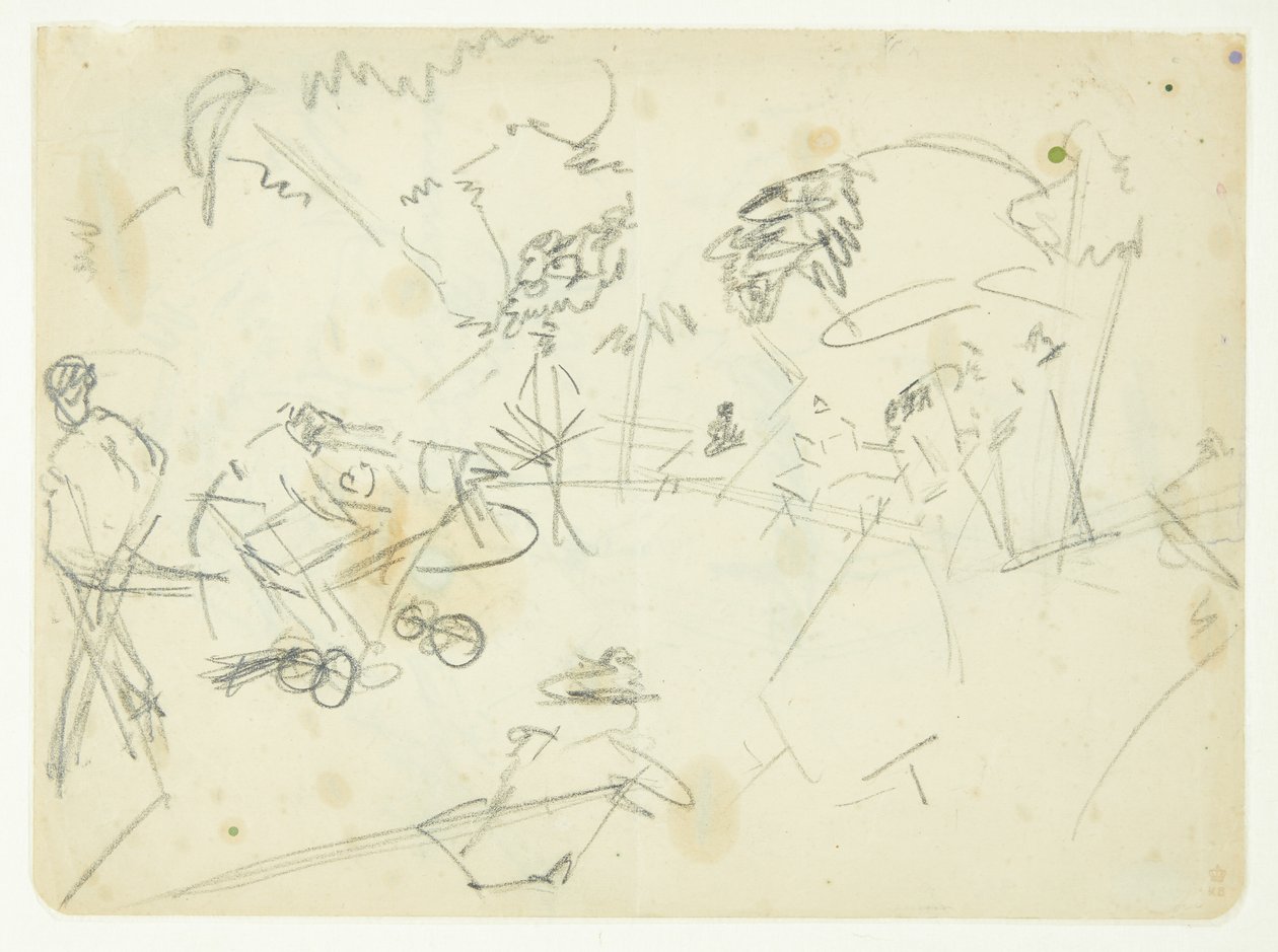 Estudio de composición para la imagen de Langelinie de Edvard Weie