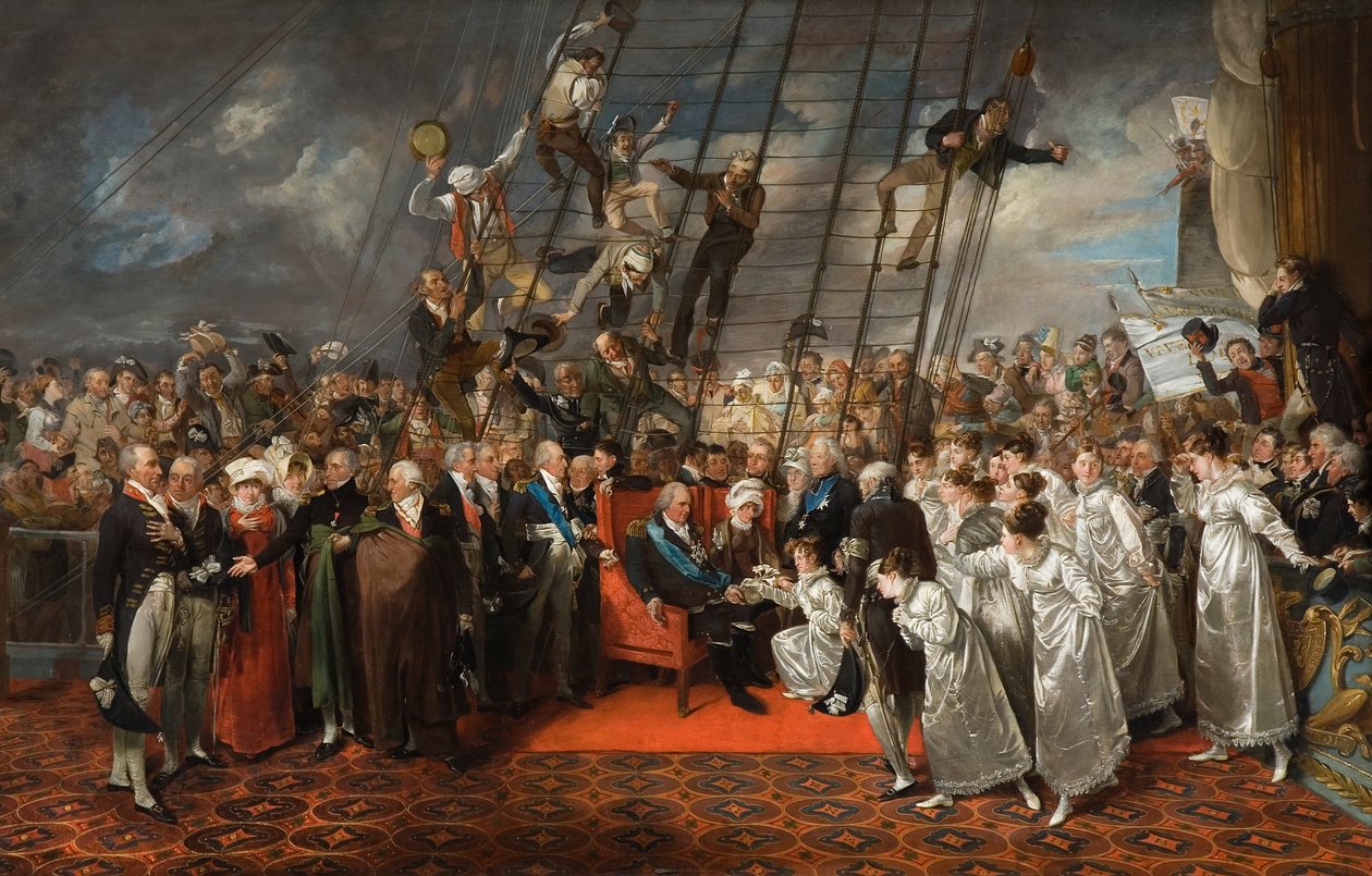 La Llegada de Luis XVIII a Calais, 1792-1819 de Edward Bird