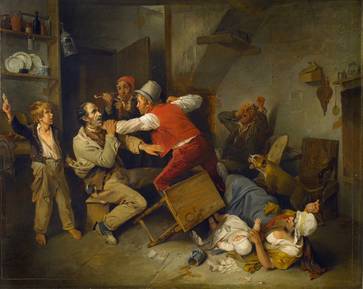El tramposo descubierto, 1814 de Edward Bird