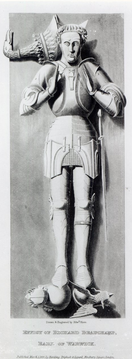 Efigie de Richard Beauchamp, Conde de Warwick, publicada por Harding, Triphook y Lepard, 1825 de Edward Blore