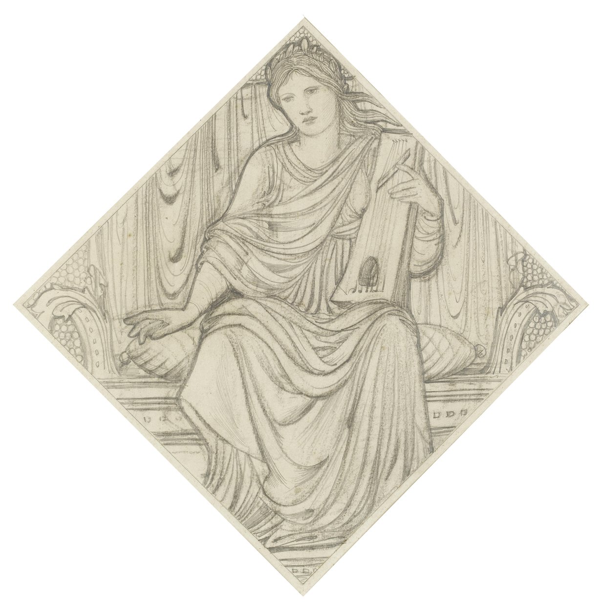 Una mujer con una lira de Edward Burne Jones