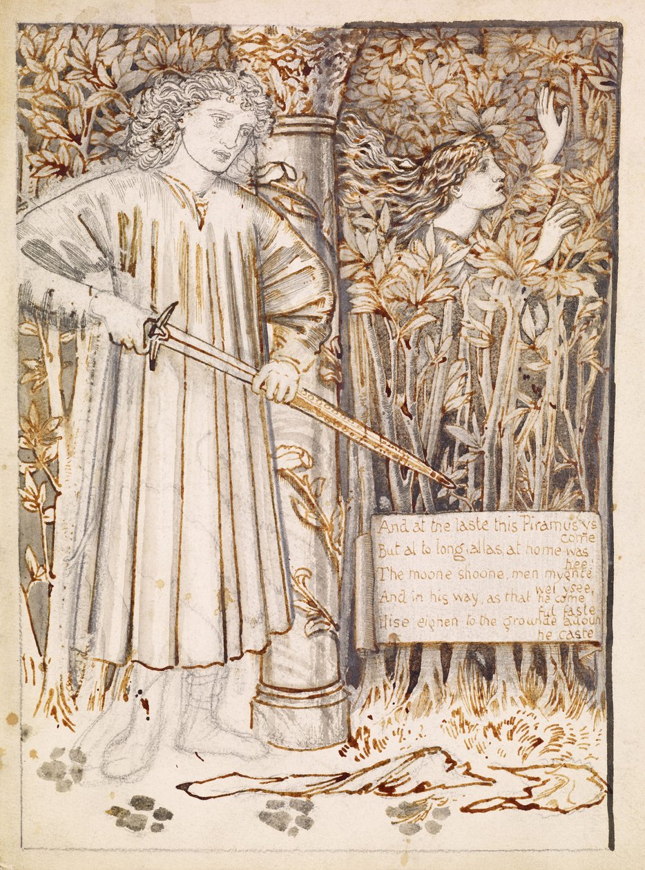Píramo y Tisbe de Edward Burne Jones
