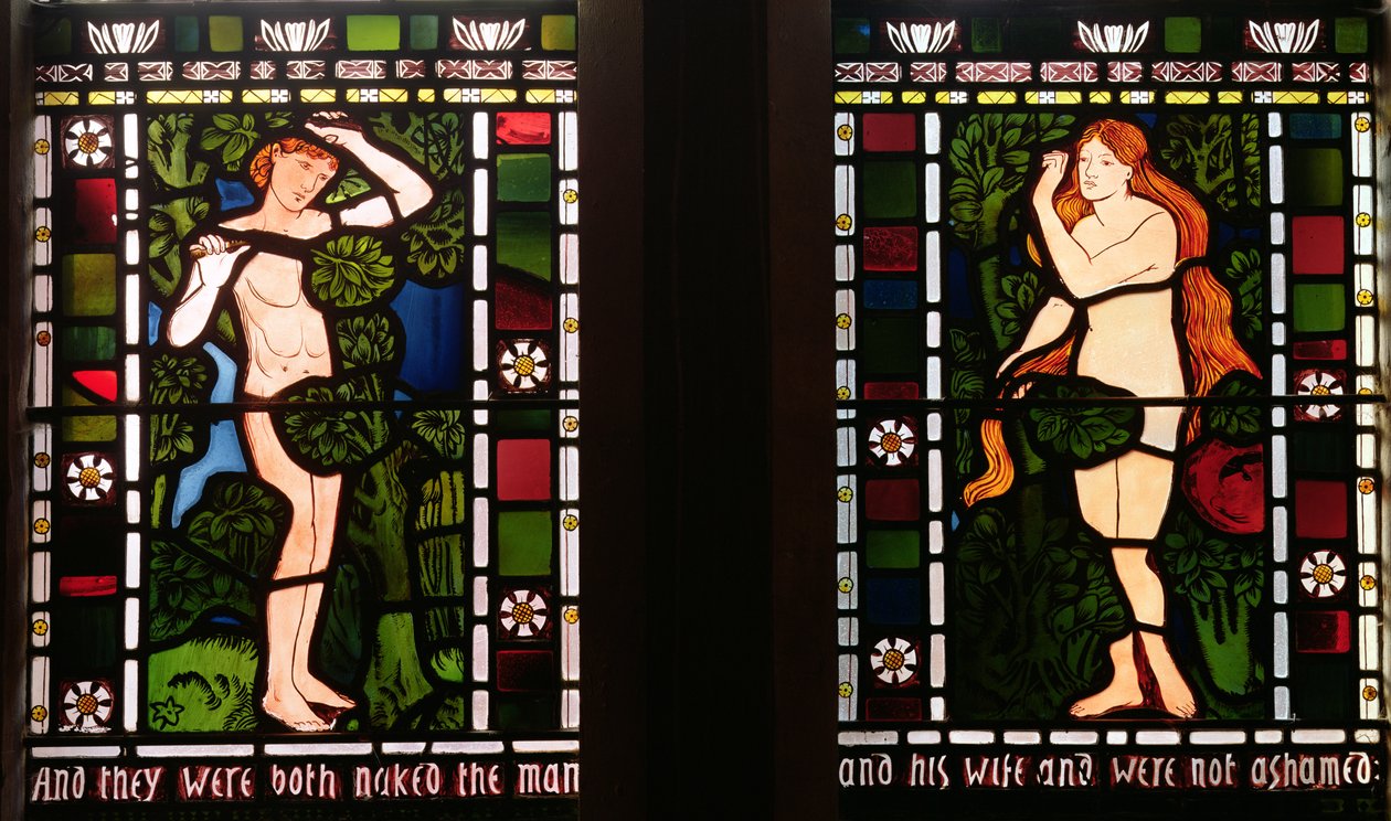 Adán y Eva en el Jardín del Edén, 1861 de Edward Burne Jones
