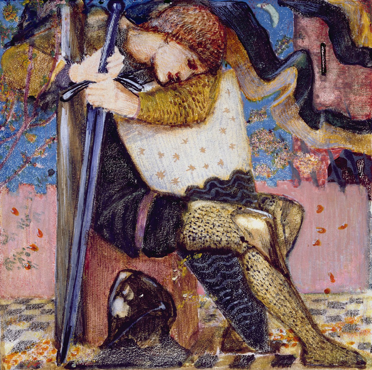 Arturo con Excalibur de Edward Burne Jones