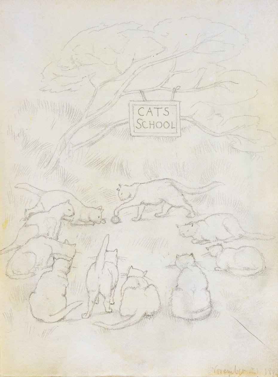 Escuela de Gatos, 1892 de Edward Burne Jones