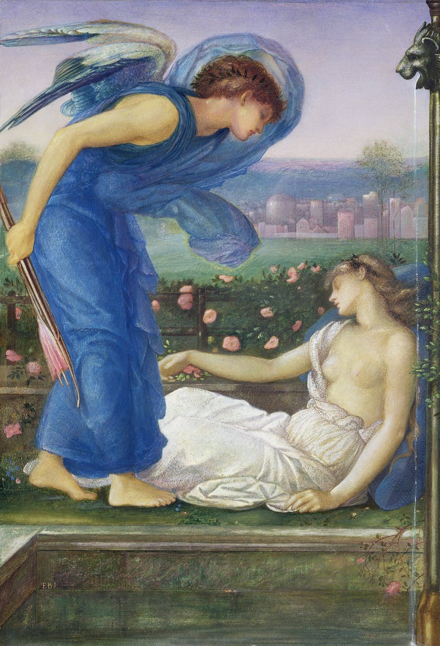 Cupido y Psique de Edward Burne-Jones
