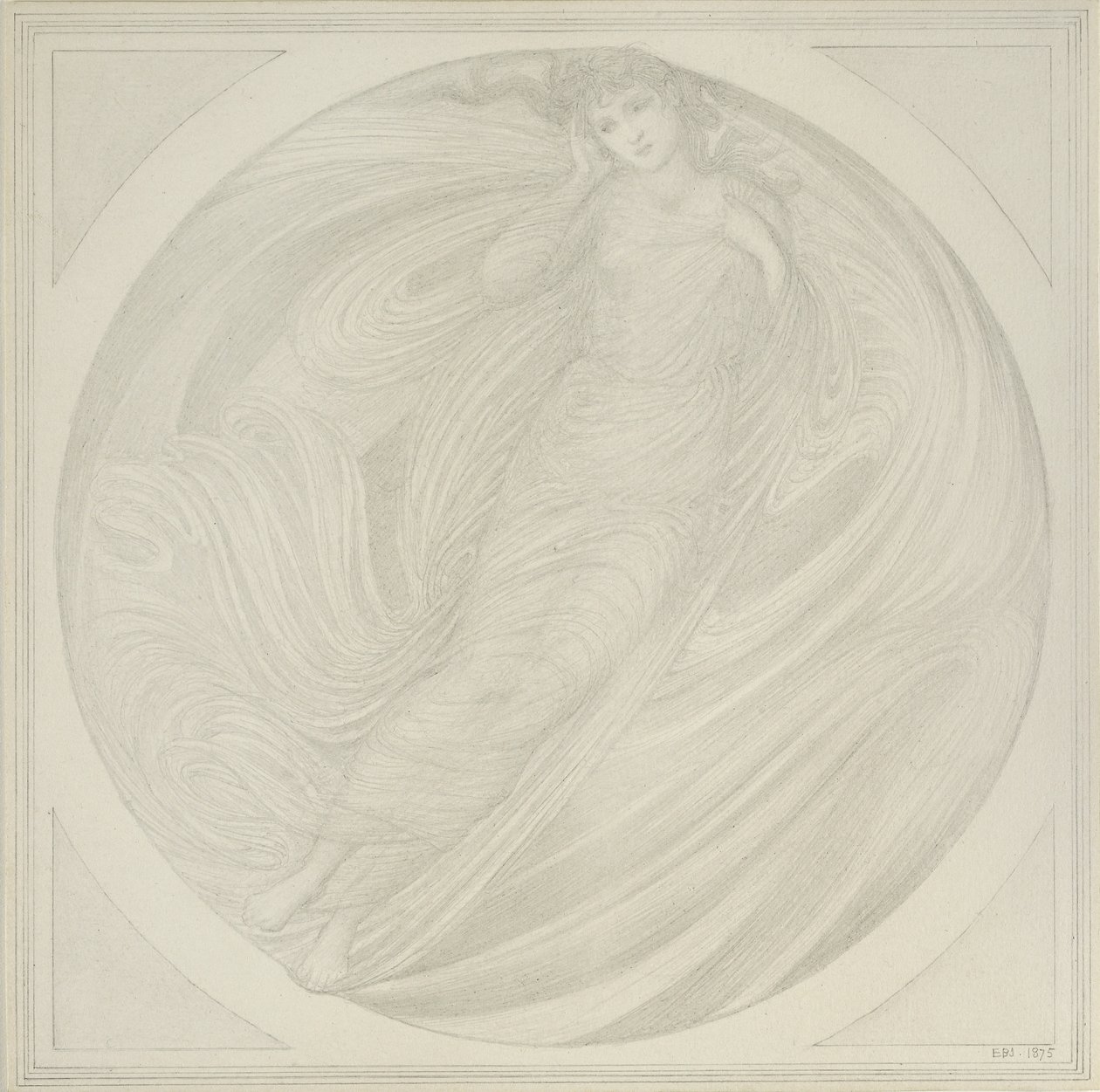 Eurídice flotando entre llamas, 1872-75 de Edward Burne Jones