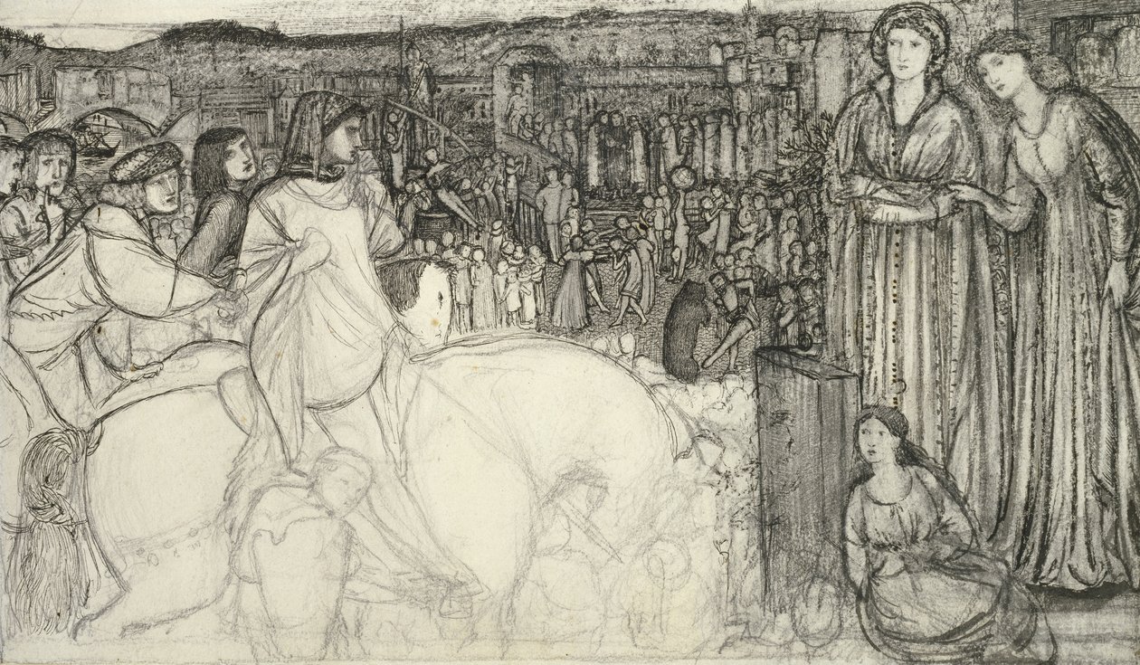 Gualdrada Donati presentando a su hija a Buondelmente de Edward Burne Jones