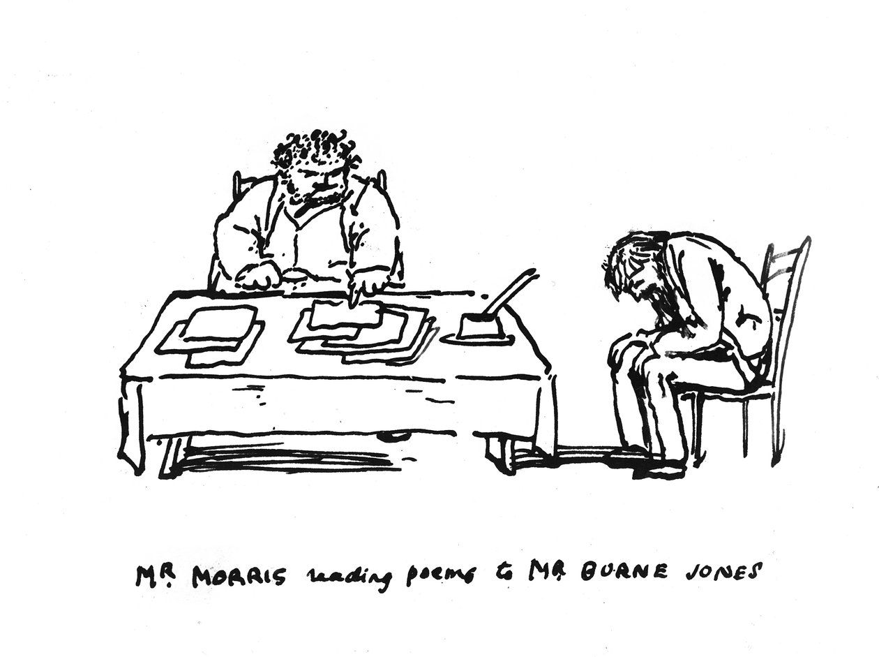 Sr. Morris leyendo poemas al Sr. Burne Jones de Edward Burne-Jones