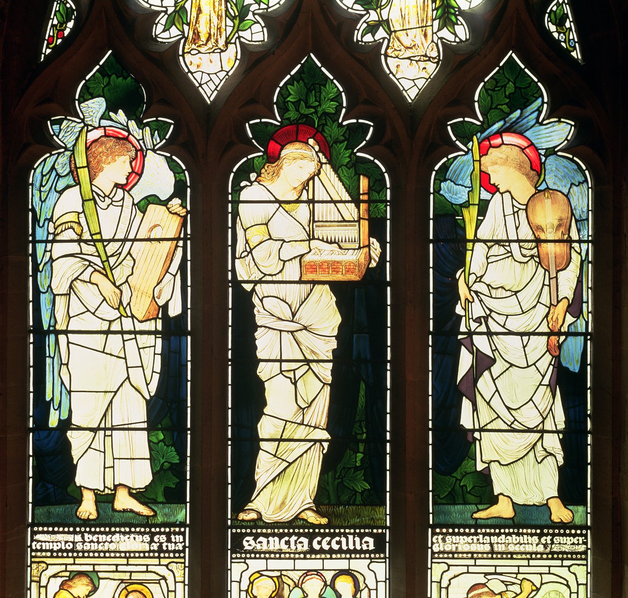 Santa Cecilia y dos ángeles de Edward Burne Jones