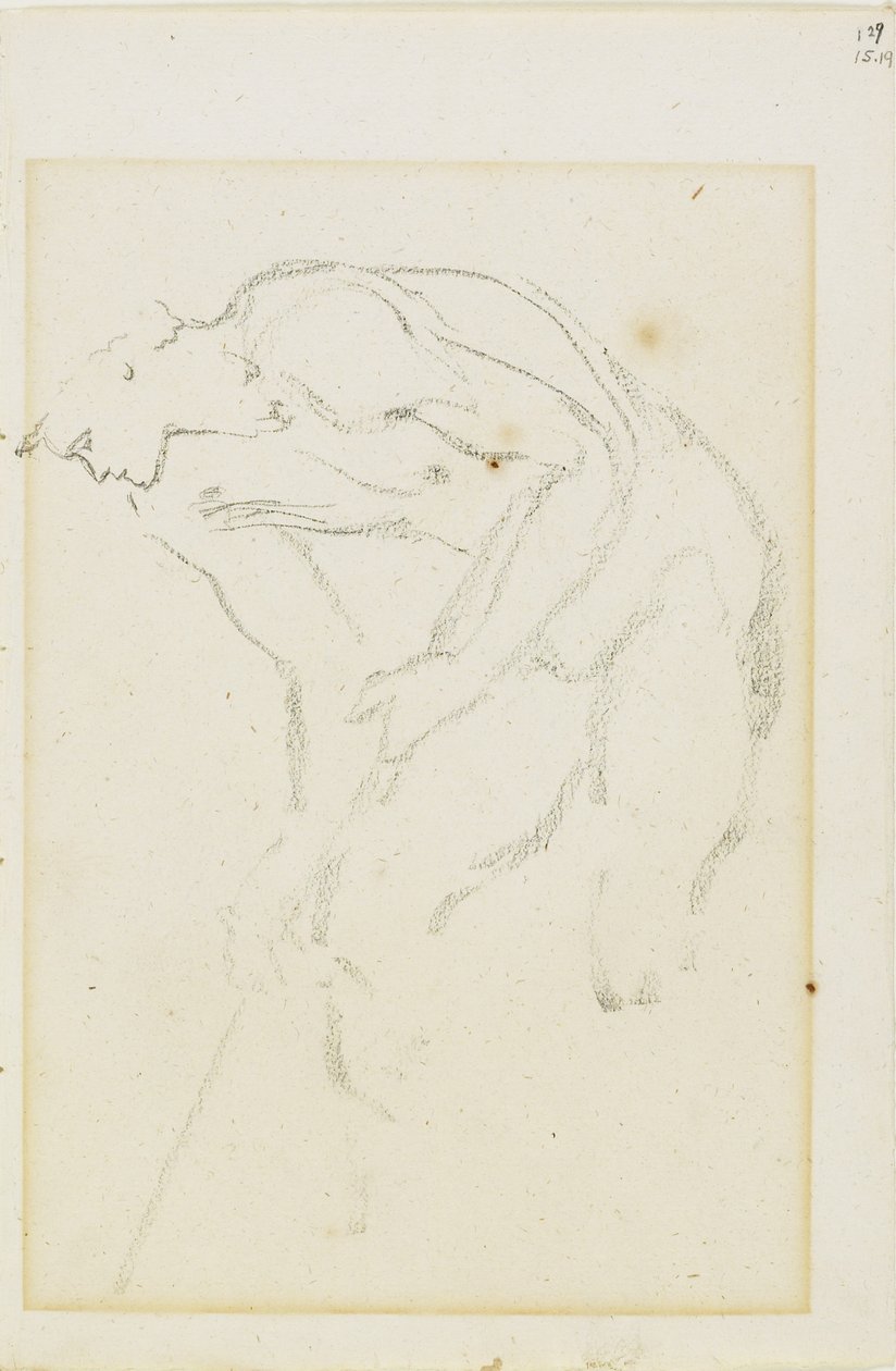 Estudio de una Figura Masculina, Página 129 de un libro de estudios, c. 1880-1890 de Edward Burne Jones