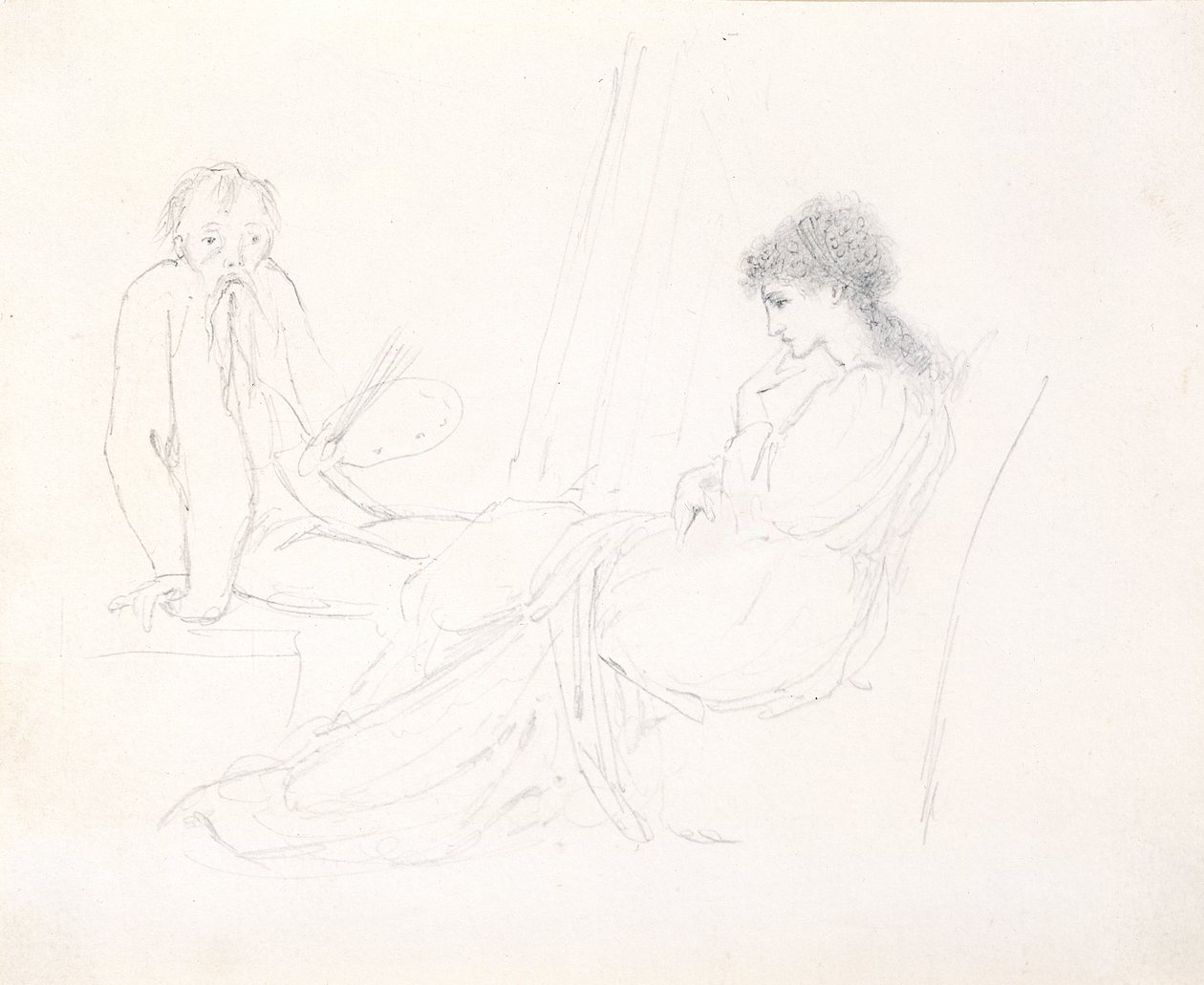 El artista y María de Edward Burne Jones