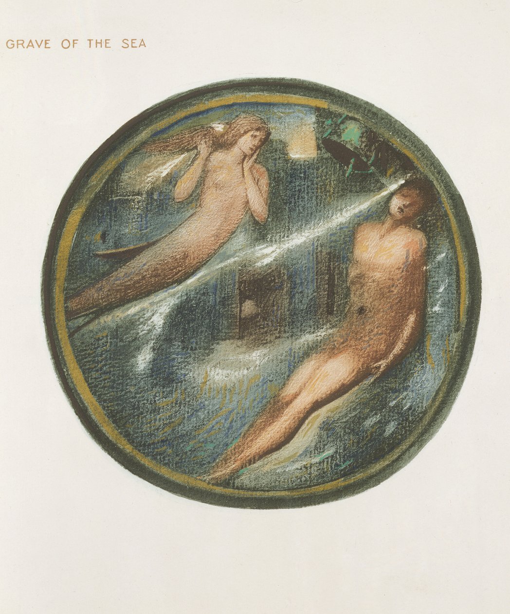 El Libro de las Flores: XVI. Tumba del Mar, 1905 de Edward Burne Jones