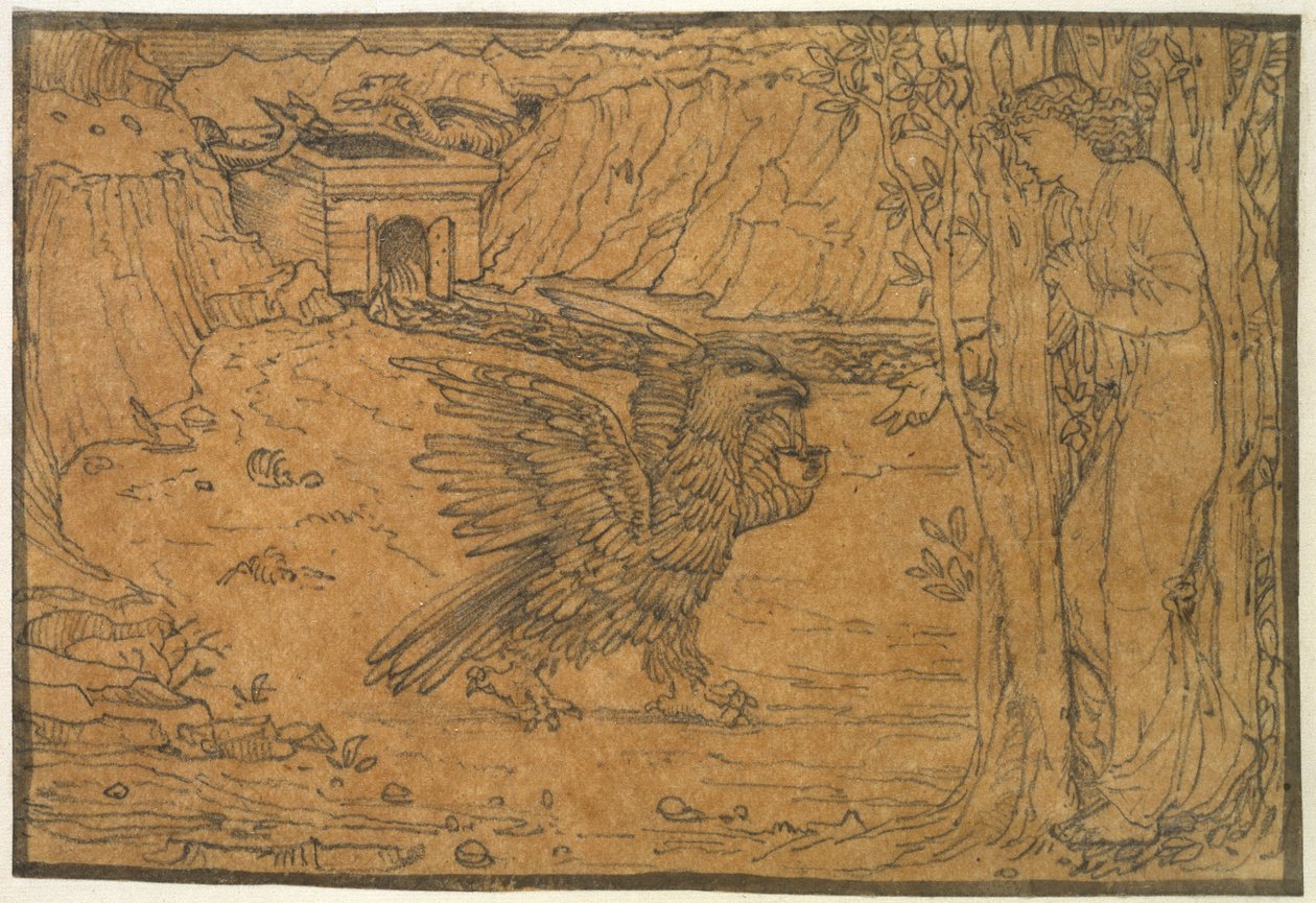 La historia de Cupido y Psique: El agua negra, c. 1864 - c. 1868 de Edward Burne Jones