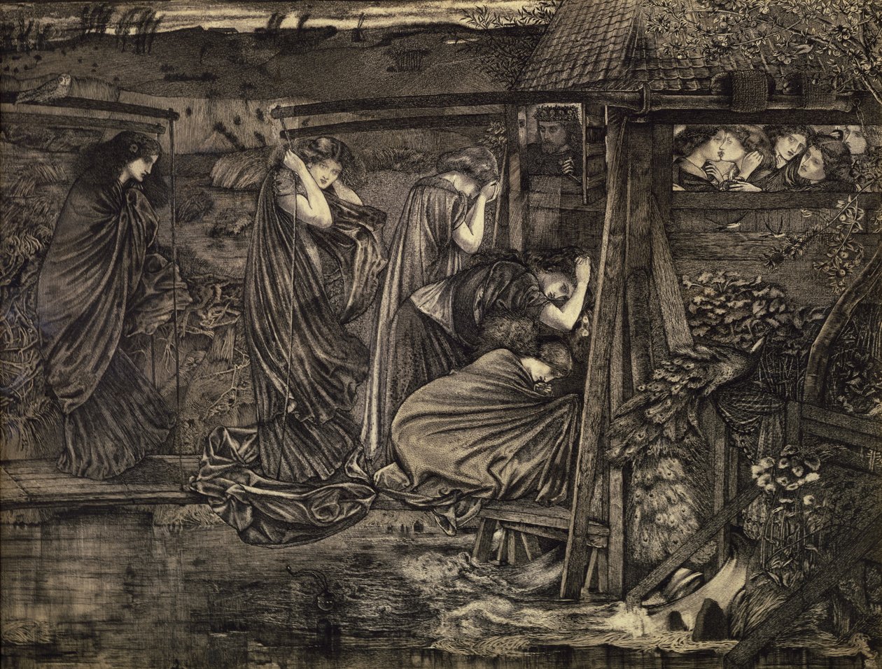 Las vírgenes prudentes y necias de Edward Burne Jones