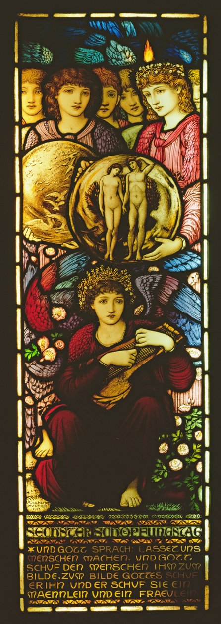 Ventana que representa el Sexto Día de la Creación, 1913 de Edward Burne Jones