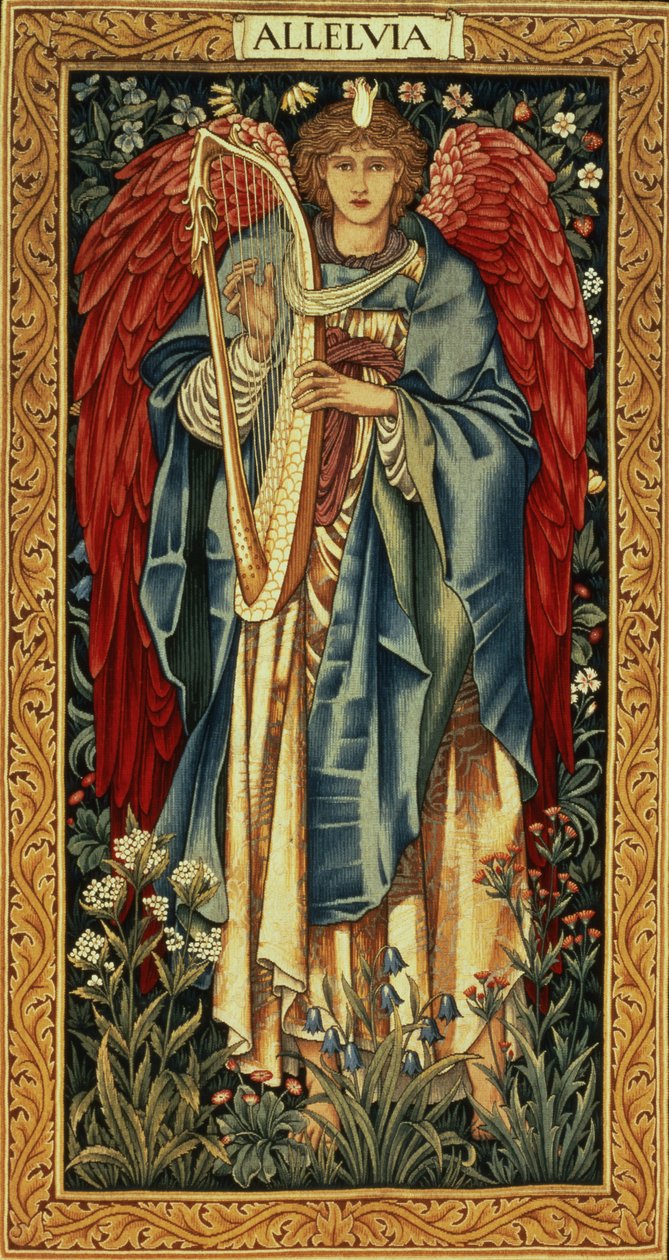 Aleluya, diseñado por Edward Burne-Jones y hecho por Morris and Company, c.1885 de Edward Burne Jones