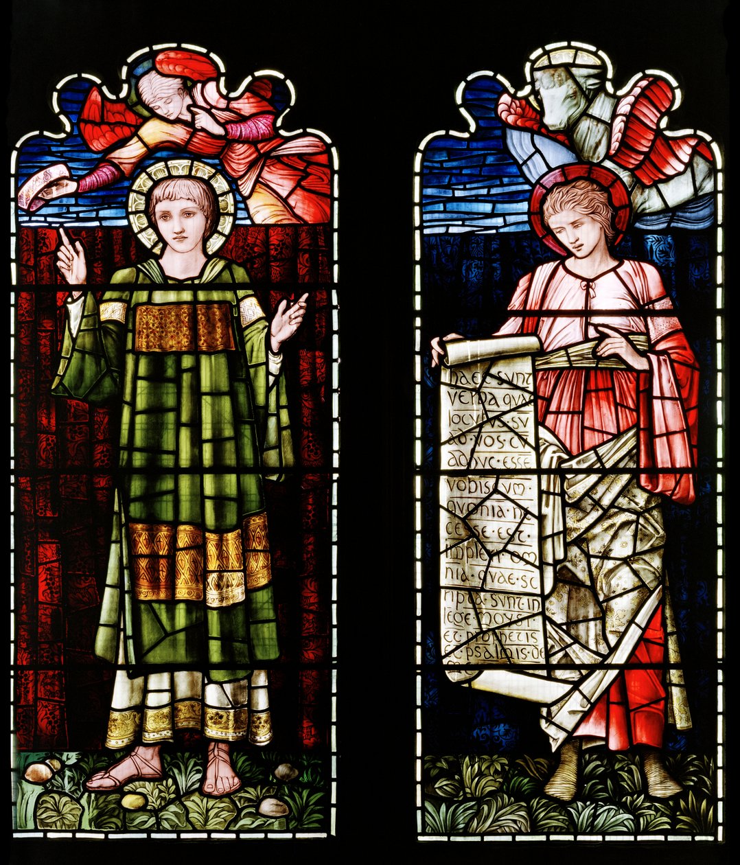 Ashton Under Lyne, Iglesia Congregacional de Albion, Morris & Co., Edward Burne-Jones, San Esteban y San Lucas de Edward Burne Jones