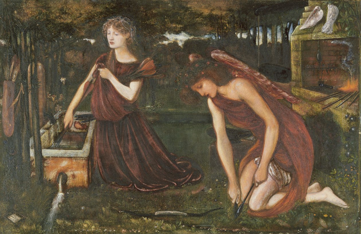 La fragua de Cupido de Edward Burne Jones