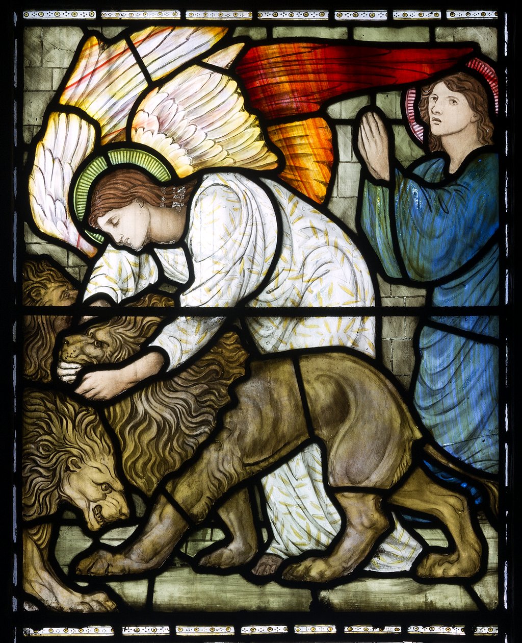 Daniel en el Foso de los Leones de Edward Burne Jones