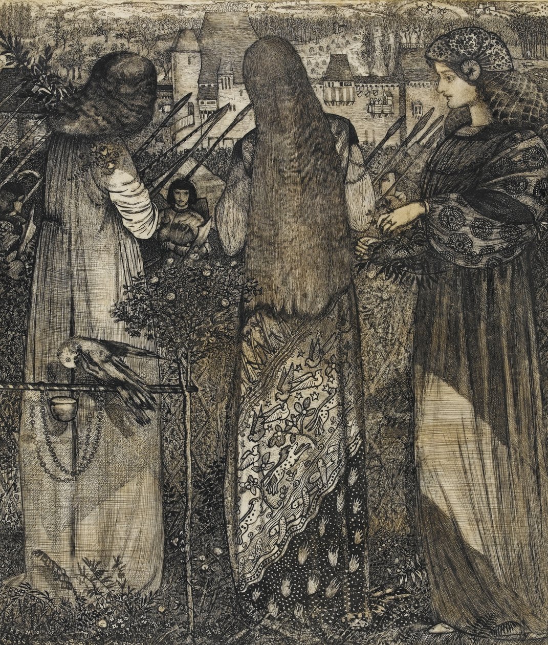 Yendo a la batalla, 1858 de Edward Burne Jones