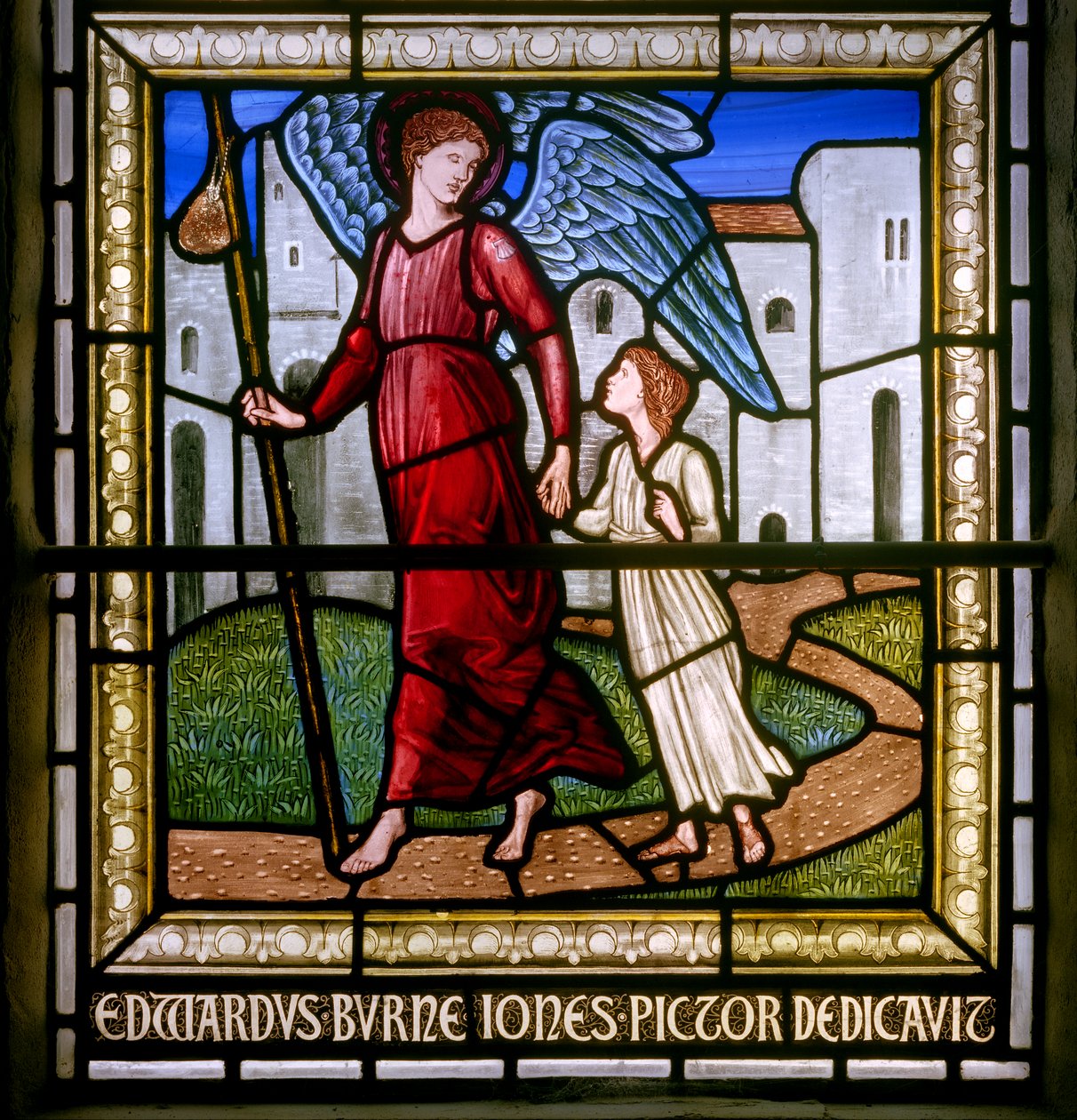 Rottingdean, St Margaret, Morris & Co., Edward Burne-Jones, Ángel guardián, 1893 de Edward Burne Jones