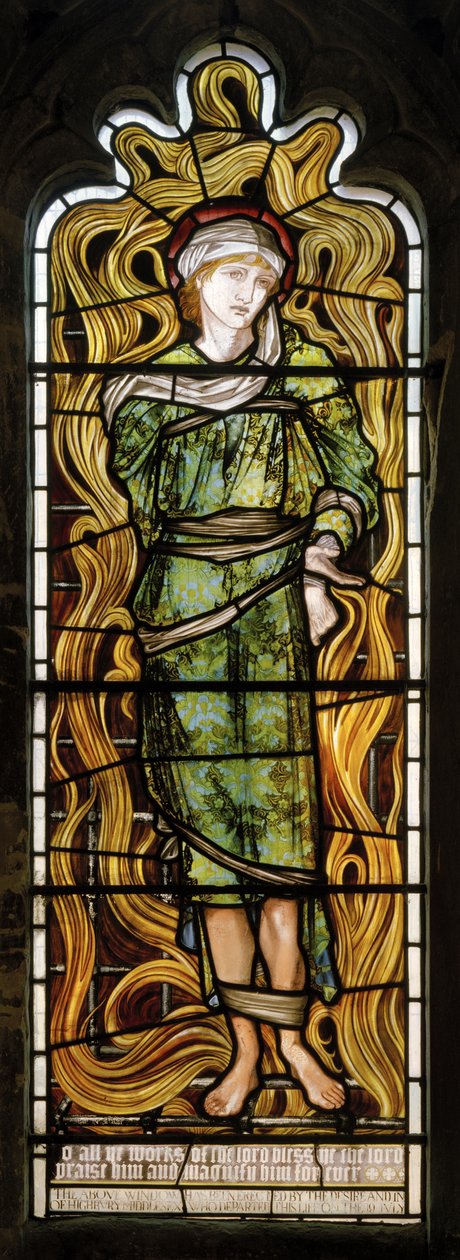 Sadrac, El Horno Ardiente, Ventana Oeste de Edward Burne Jones
