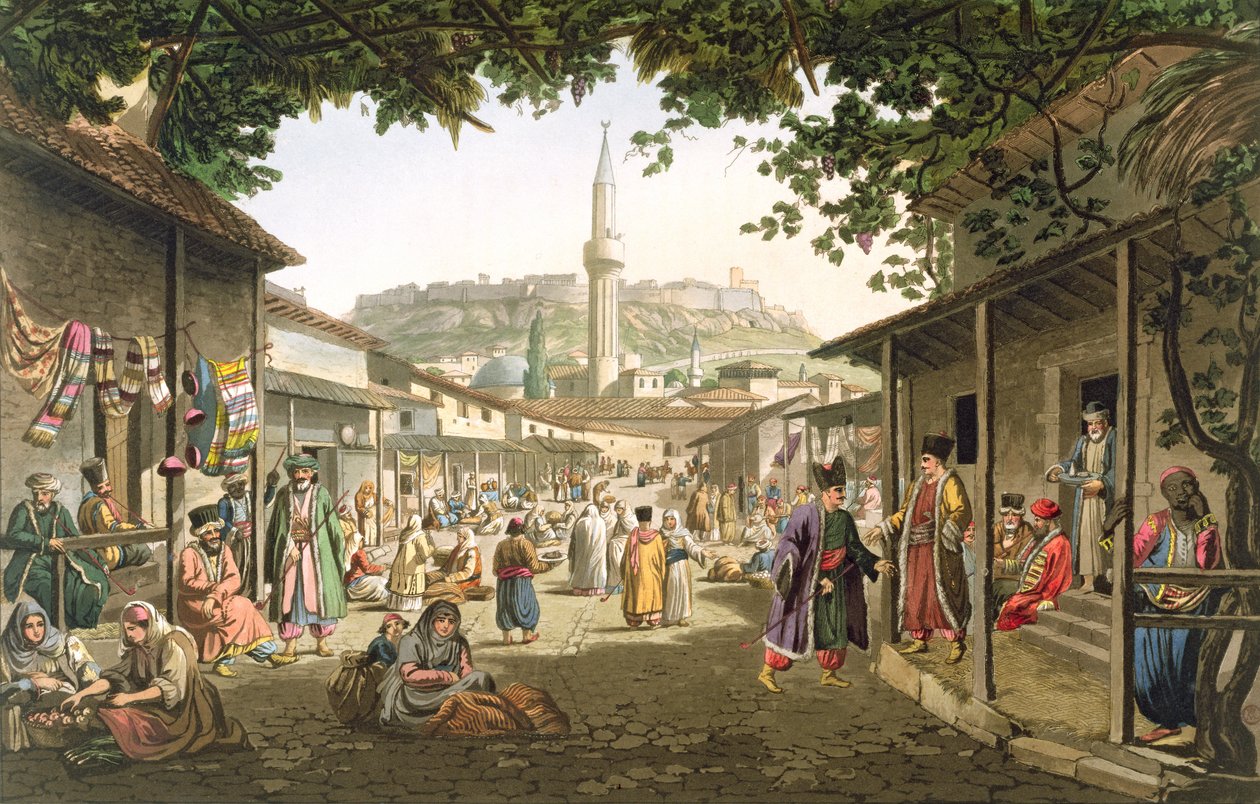 Un bazar en Atenas, lámina 1 de la Parte 1 de 