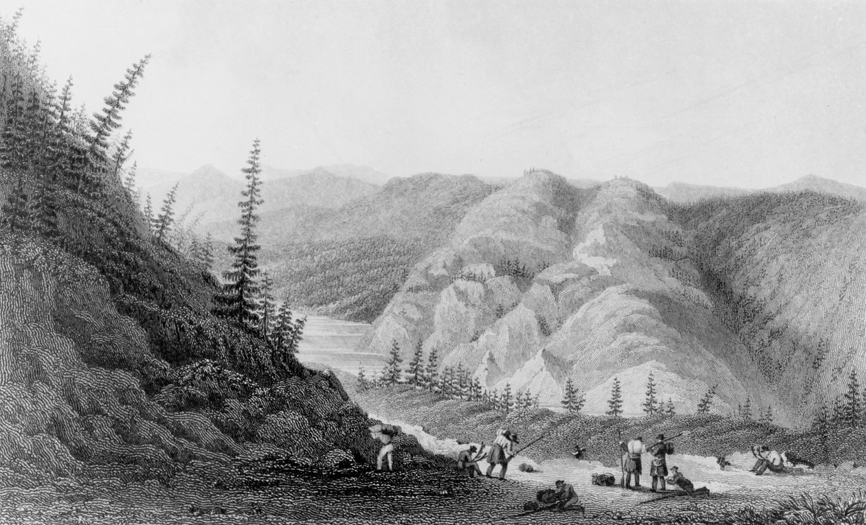 Vista en las tierras áridas, 1826 de Edward Francis Finden