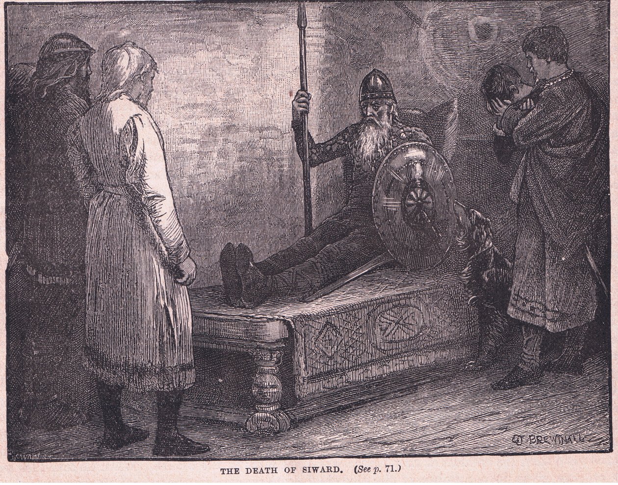 La muerte de Siward AD 1057 de Edward Frederick Brewtnall
