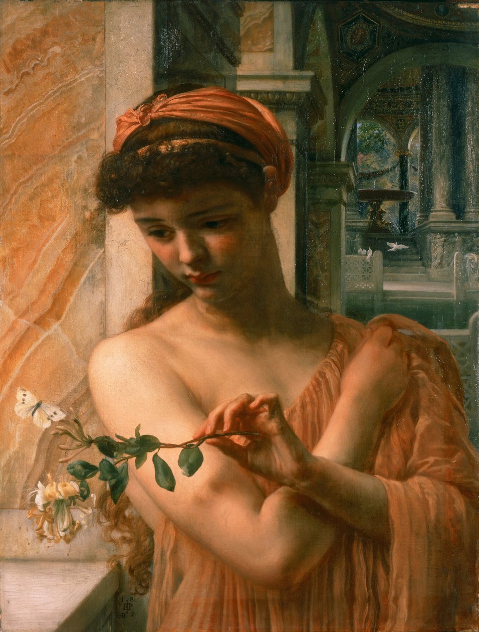Psique en el Templo del Amor de Edward John Poynter