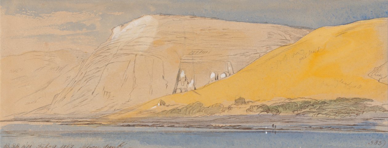 Abu Simbel, 10:30 am, 9 de febrero de 1867 de Edward Lear