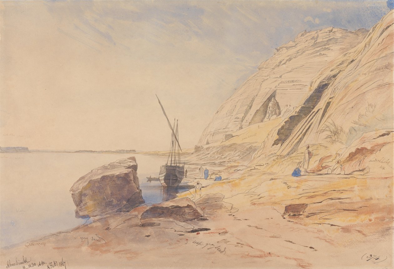 Abu Simbel, 11-11-30 am, 8 de febrero de 1867 de Edward Lear