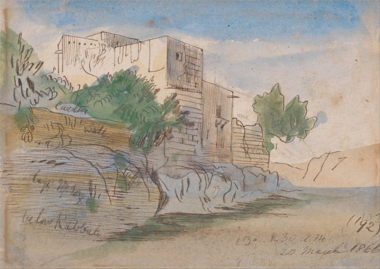 Debajo de Rabat, Malta de Edward Lear